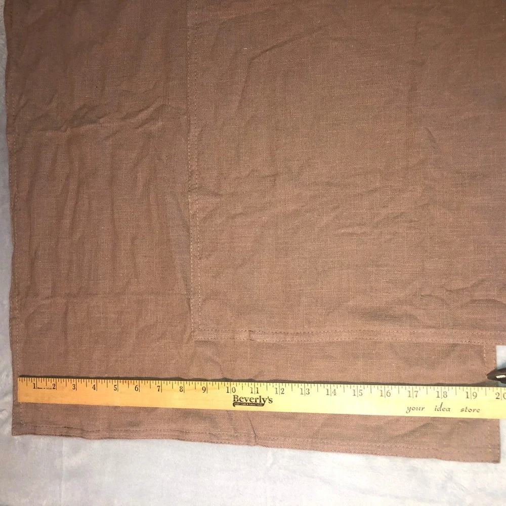 Set of 2 CoCo Brown Linen-Like Sofa Throw Pillow Covers 20x20 Square Flange Edge